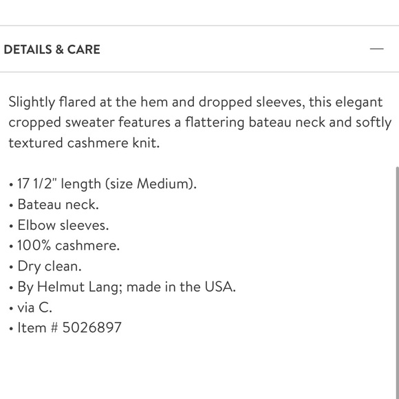 Helmut Lang Cashmere Boxy Croptop Sz: Medium - Picture 9 of 9